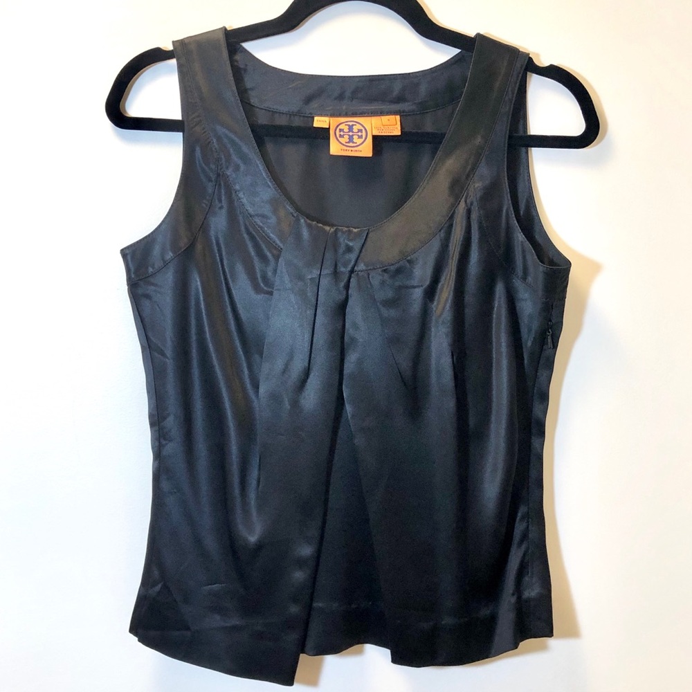 Tory Burch Black 100% Silk Blouse (Size 4)